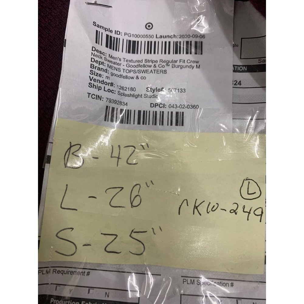 Men's Textured Regular Fit Crewneck Sweater - Goodfellow & Co™ Burgundy M Medium - Picture 4 of 5